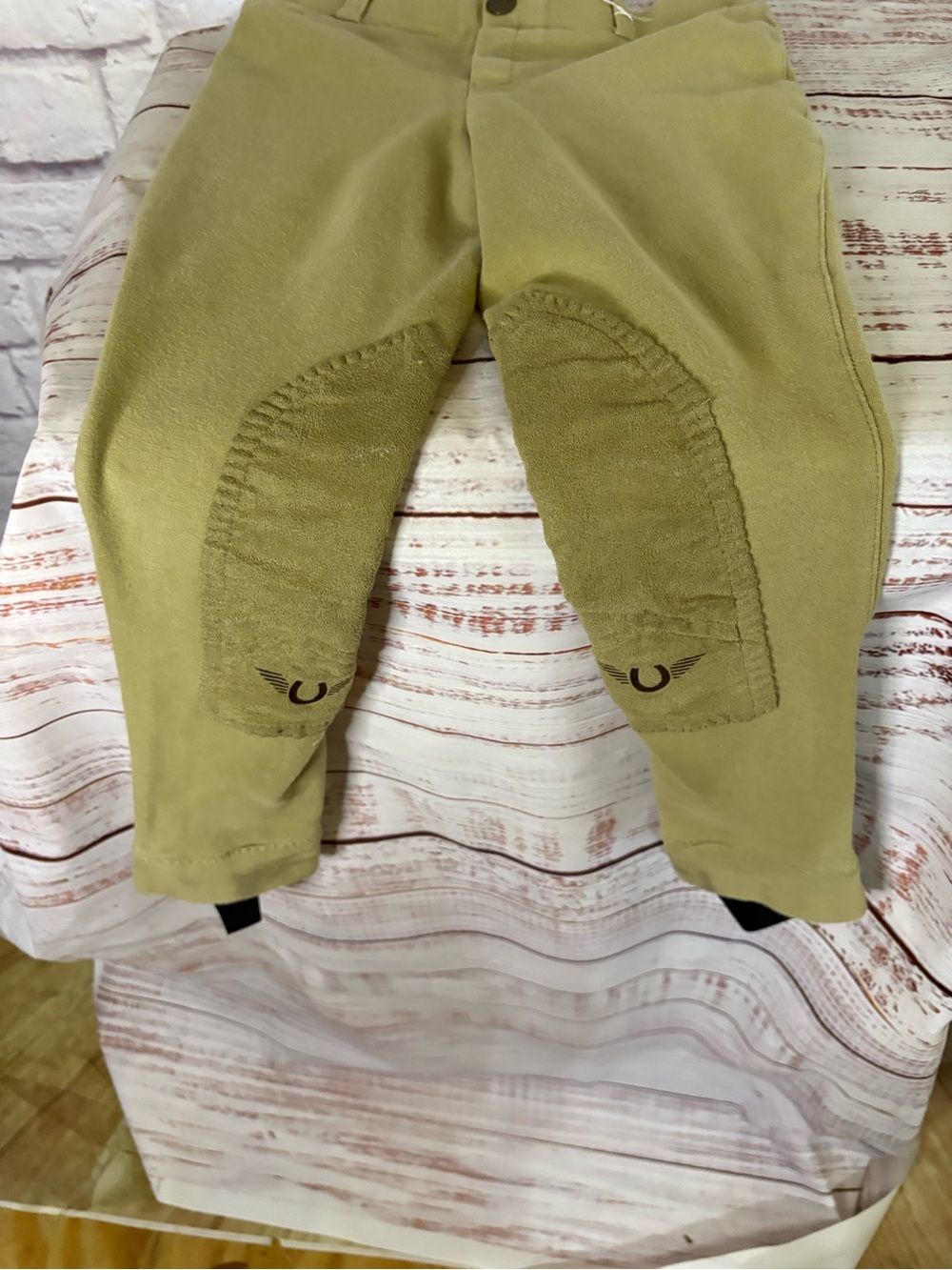 Tuff Rider Kids Tan Riding Breeches - Picture 3 of 6